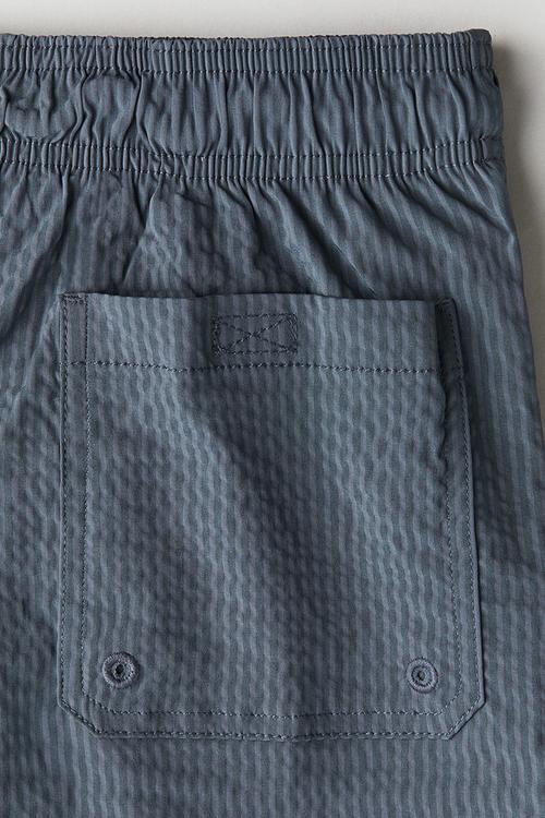 Seersucker swim shorts - dark dusty blue