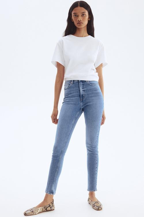 Skinny high jeans - denim blue
