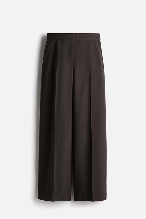 Wide trousers - dark brown