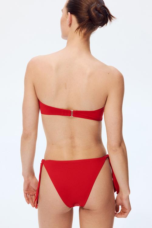 Tie tanga bikini bottoms - red