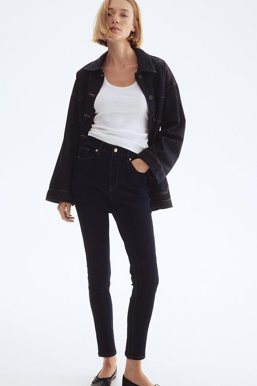 Skinny high jeans - dark denim blue 