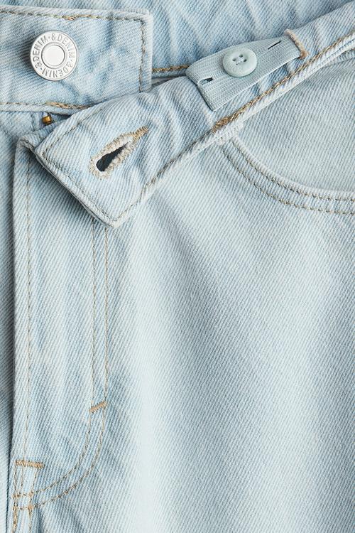 Loose-fit denim shorts - light denim blue