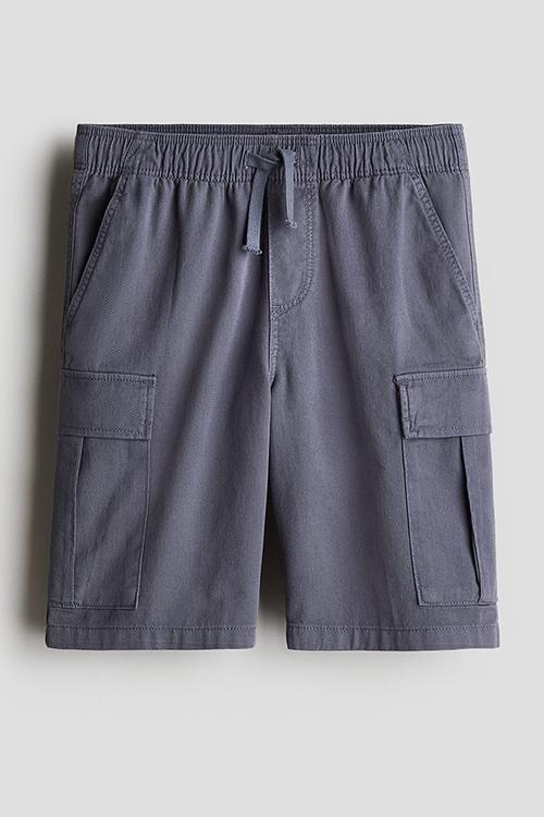 Cargo twill shorts - dark dusty blue