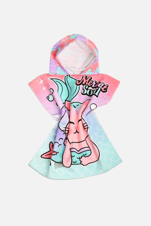 Meowmaid Hooded Towel - multi