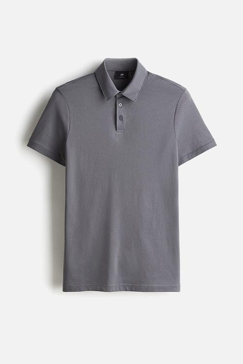 Coolmax® slim fit polo shirt - dark grey