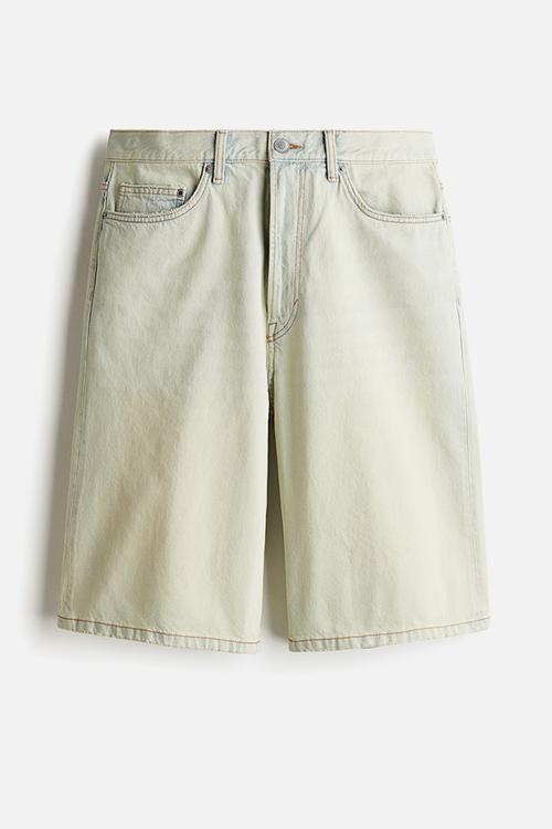 Baggy denim shorts - pale denim blue