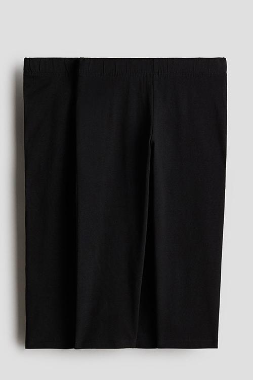 2-pack jersey capri leggings - black