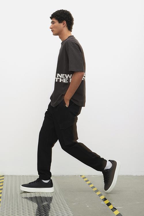 Loose fit washed T-shirt - dark grey the bronx
