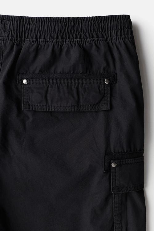 Relaxed fit cargo shorts - black