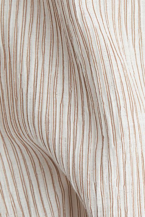 Wide trousers - white & brown striped