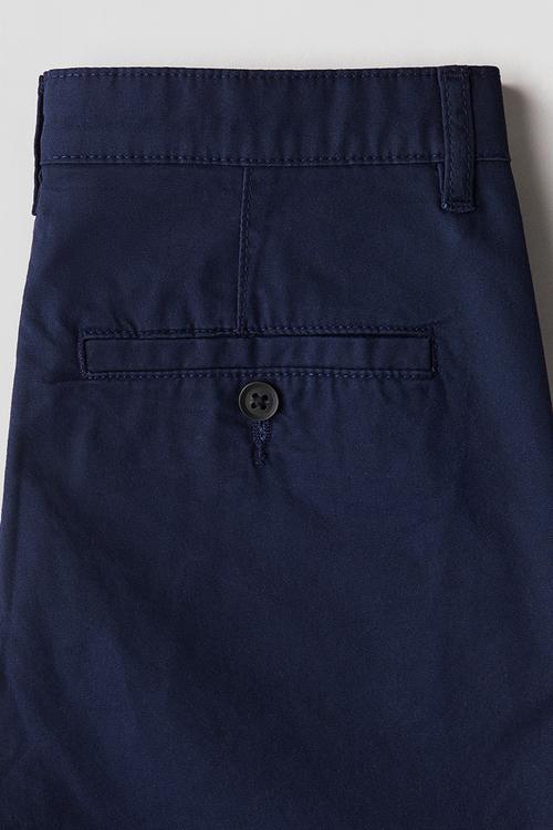 Cotton chino shorts - navy blue