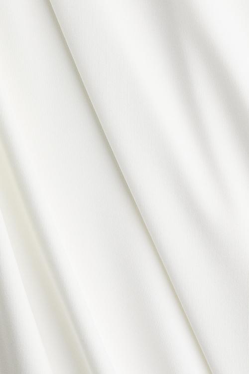 Sleeveless microfibre dress - white
