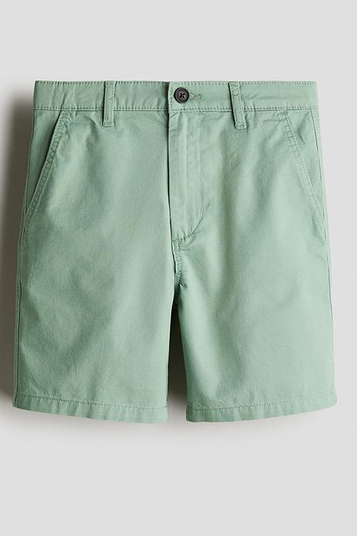 Cotton chino shorts - green