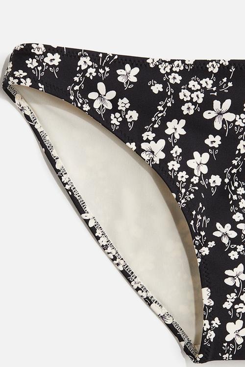 Bikini bottoms - black floral 