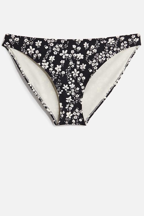 Bikini bottoms - black floral 