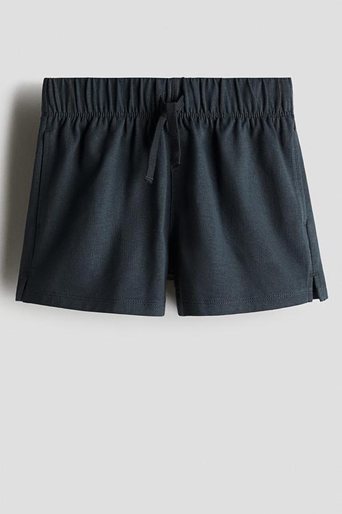 Cotton jersey shorts - dark grey 