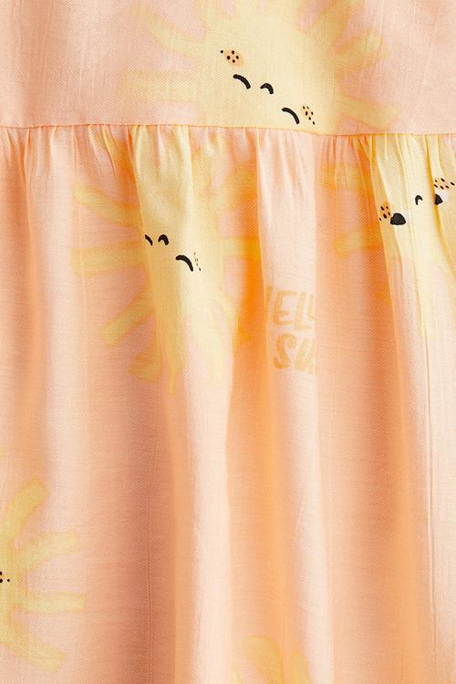 Tiered dress - light orange suns