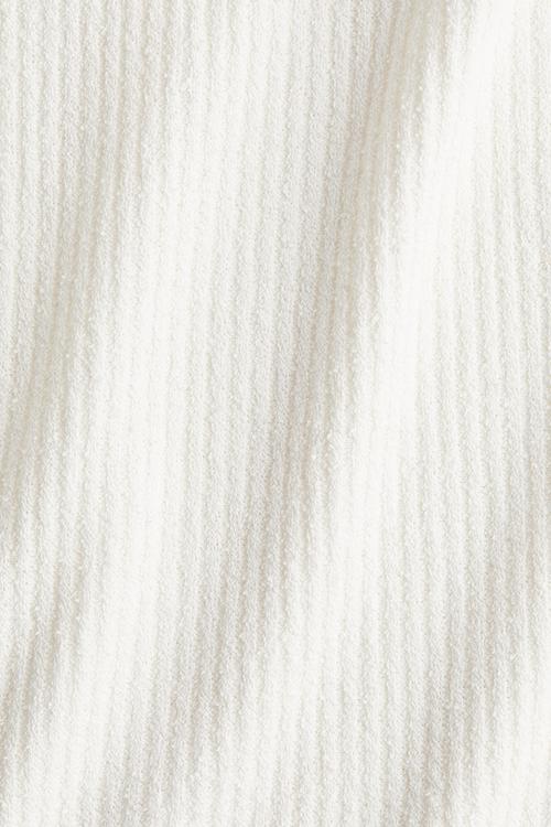 Rib-knit off-the-shoulder top - white