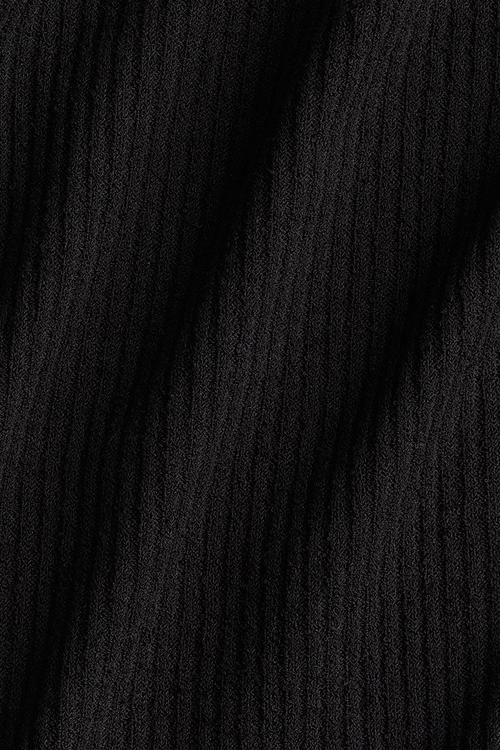 Rib-knit off-the-shoulder top - black