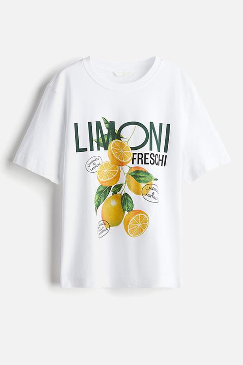 Printed t-shirt - white lemons