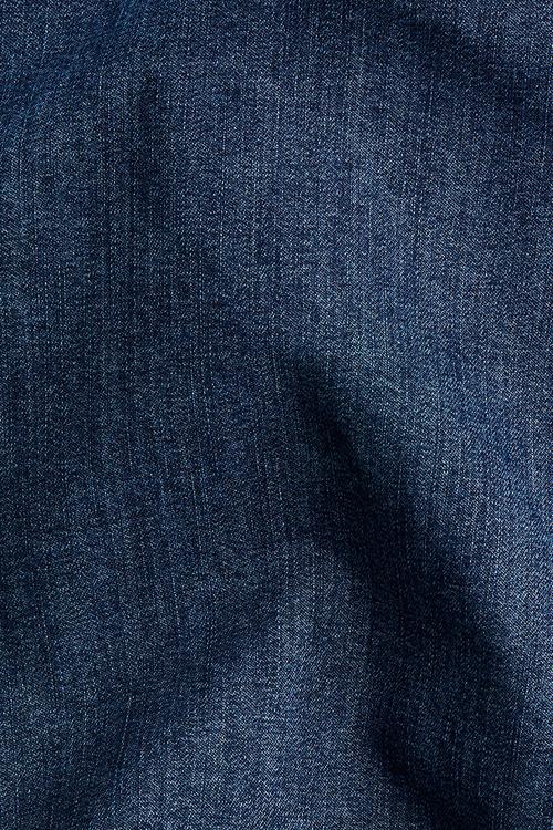 Tie-detail denim dress - dark denim blue
