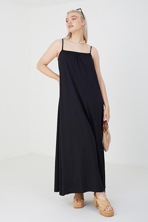 sachin and babi light blue dress Pandora Black Dropped Waist Maxi Dress main image 1