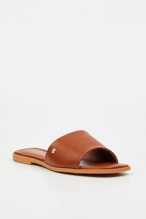 Cream 1 flat sandal - tan