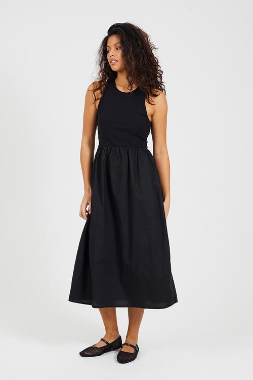G-STAR corset flare dress sl wmn, Zwart (Dk Black Gd D27331-e078-b564), L