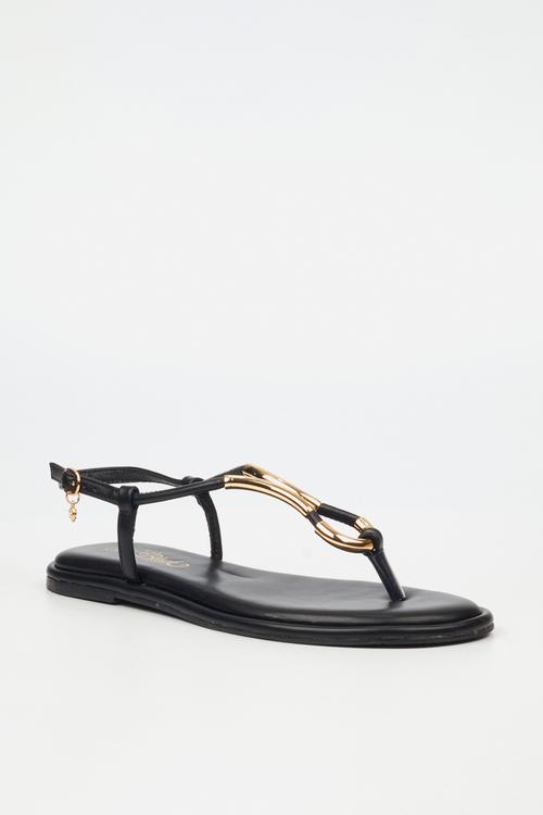 Kali 3 flat sandal - black