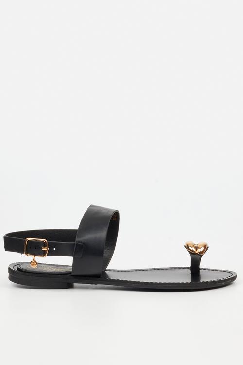 Sara 4 toe-loop sandal - black