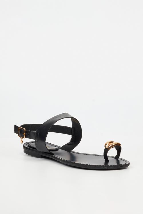 Sara 4 toe-loop sandal - black