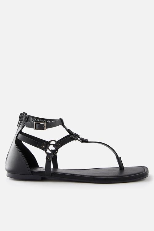 Riley moto sandal - black