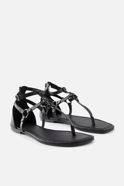Riley moto sandal - black