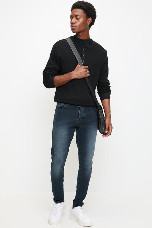 Obsidian Signature Sabre Fit Tapered Jeans  - Indigo