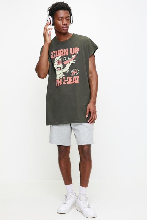 Club Knit Short - Dk Grey Heather/White