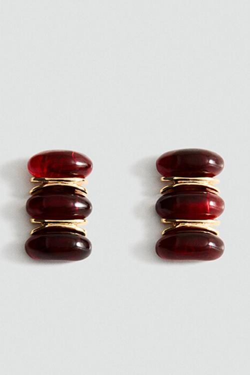 Pendiente Sicilia Earrings - Maroon