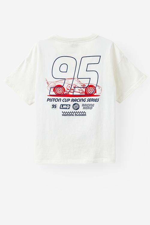 Licensed drop shoulder short sleeve tee - lcn dis vanilla/lmq piston cup racing series