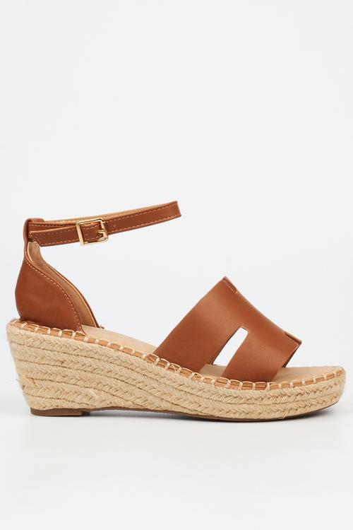Jayda 11 h-cut rope wedge - tan
