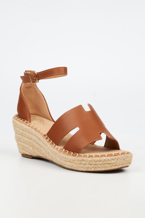 Jayda 11 h-cut rope wedge - tan