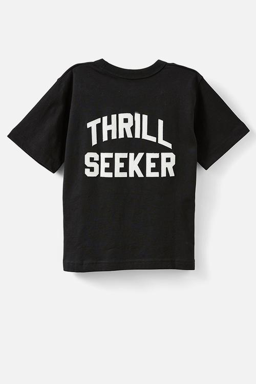 Jonny short sleeve graphic print tee - black/thrill seeker 1989