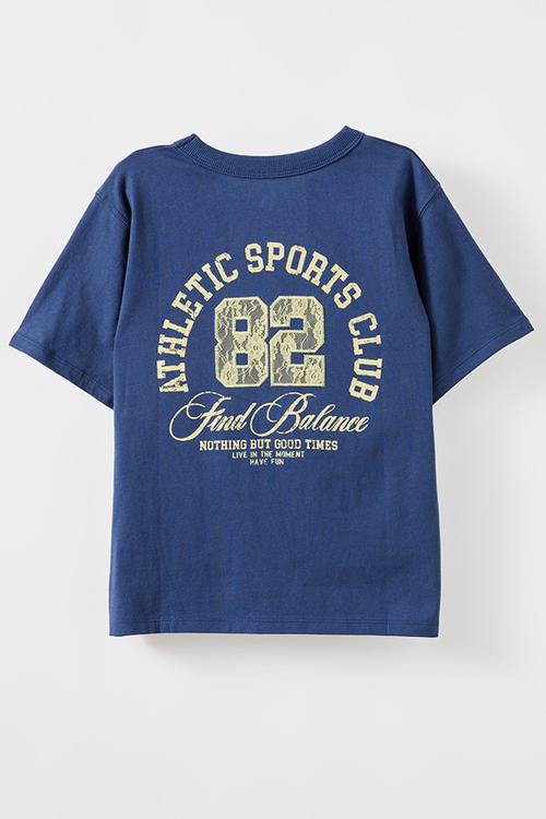 Poppy oversize graphic print tee - deep dive/athletic sports club