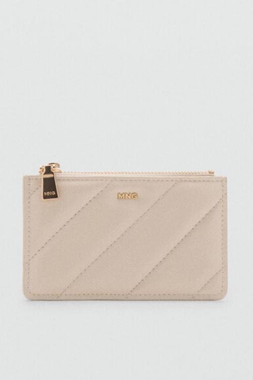 Monedero P Diagonal Purse- Offwhite