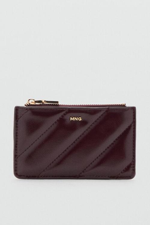 Monedero P Diagonal Purse- Bordeaux