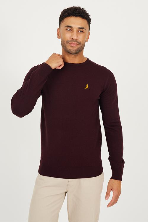 Crew Neck Jumper - Oxblood