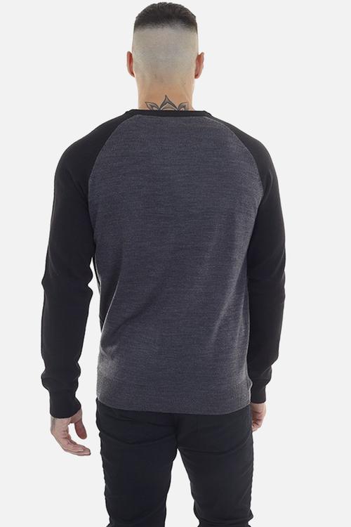 Knitted - Silver Grey Marl/Midnight Navy