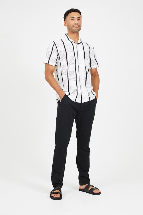 Collar Shirt - White/Black