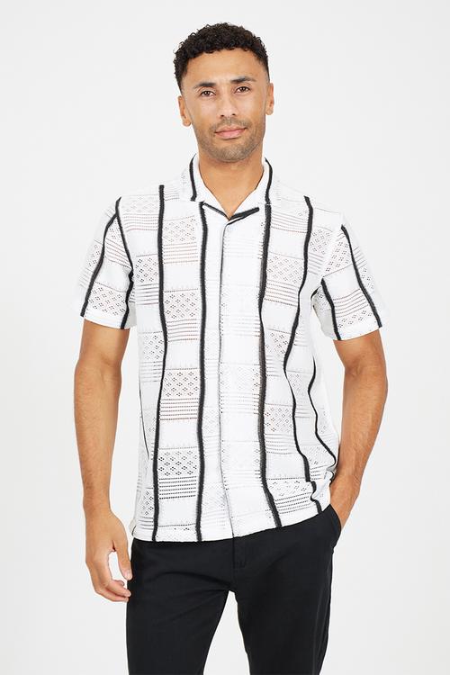 Collar Shirt - White/Black