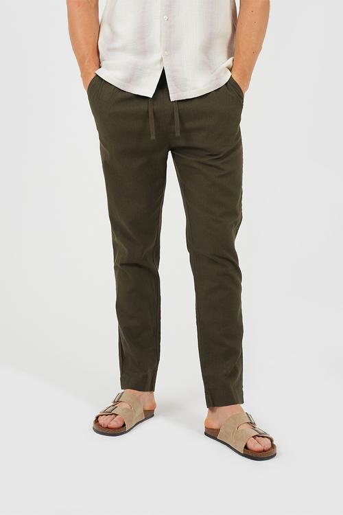 Cotton/Linen Pant - Khaki