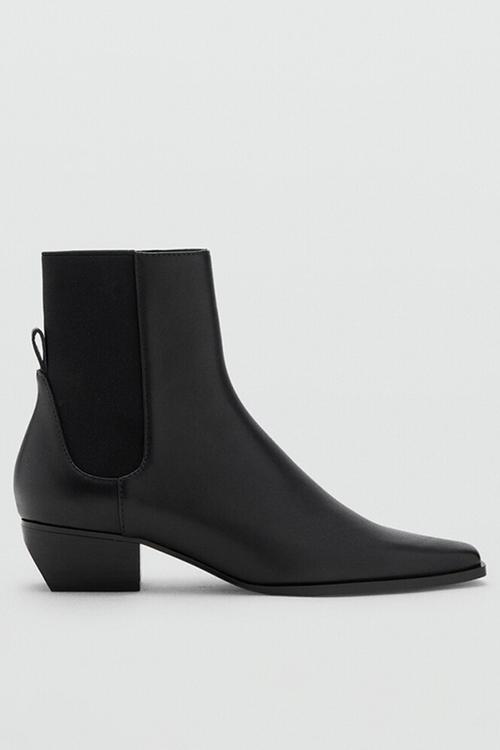 Super1 leather ankle boot - black