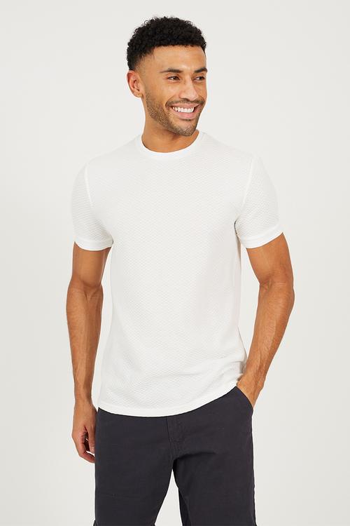 Crew Neck T-shirt  - Cream